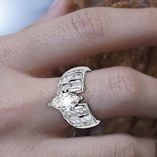 Fashionенски прстени модни прстени за жени модни жени кои блакаат дијамант цирконија прстен луксузен накит прстен за венчавки за жени