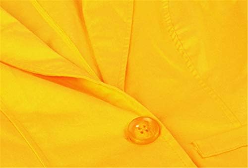 Andongnywell Women'sенски официјален канцелариски деловен бизнис јакна единечен џеб со долги ракави солидна боја костум
