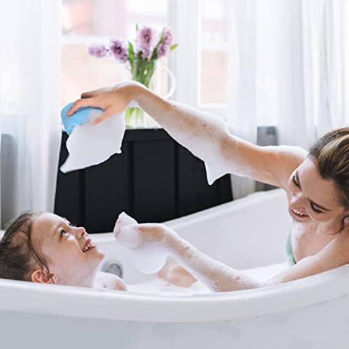 Beavorty 4pcs ексфолирачки мијалник Јапонски мијалник најлонски бања сунѓер тело чистење мртви кожа за отстранување на кожата, крпи за бања,