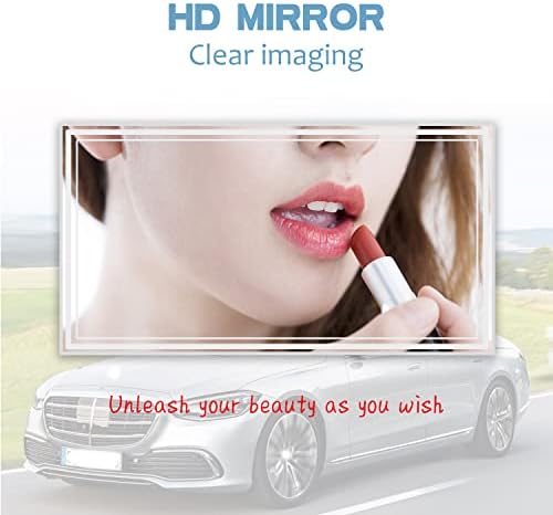 Miytsya 2 PCS Car Visor Mirrors Mirep Mirror for Car Visor Stick на Car Vanity Mirror Sun Sunding Cosmetic Mirror големи жени од не'рѓосувачки челик се сочинуваат во автомобил 5.91 x 3,15 инчи и 4,33 x 2,36 инчи
