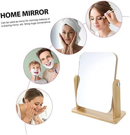 Frcolor Desktop Vanity Mirror биро елипсовидна природна фустан преносна суета лупа од wallидна шминка огледало бања суета бања спална