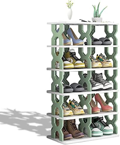 Kwude решетката за чевли, организатор на чевли од 2 до 9 нивоа, бесплатно складирање на чевли за стоење, решетката за чевли за плакари, влез, мал простор, агол, спална соб
