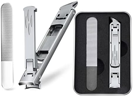 UYSVGF Преклоплива Алатка За Нокти Со Двојна Завршница Челичен Тример За Сечење Нокти Ножици За Нокти Удобно Нелизгачко Држење