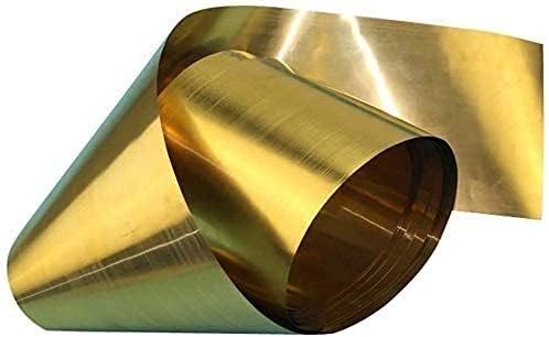 ytwdqwqc месинг плоча чиста бакарна лим фолија H62 метал метал тенок фолија плоча за шим индустрија Домашни материјали Дебелина 0,1мм, месинг