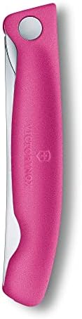 Викторинокс 4,3-инчен швајцарски класичен преклопен нож за пакување со брановиден раб во розова боја