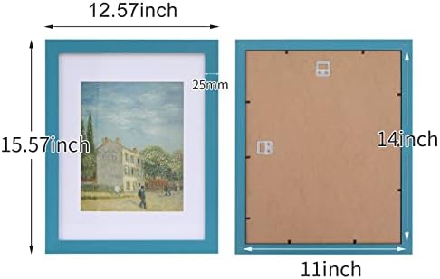Muzilife 11x14 Дрво Слика Рамка со рамка со рамен дисплеј 8x10 со мат или 11x14 без мат за wallид, 1 парчиња, задебеница