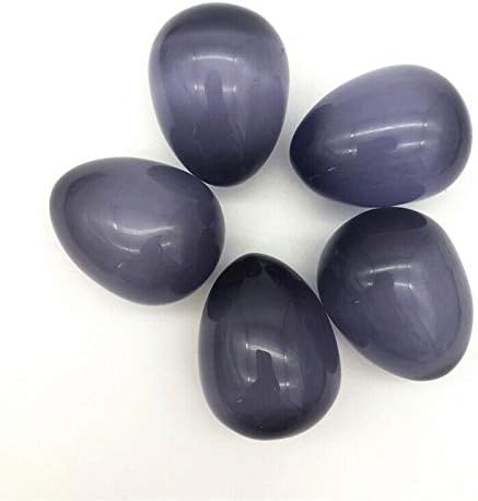 Shitou2231 1PC Голема пурпурна мачка на очите на јајцето во форма на јајце во форма на јајце -камења Кристал заздравување Реики камења и минерали заздравувачки камења
