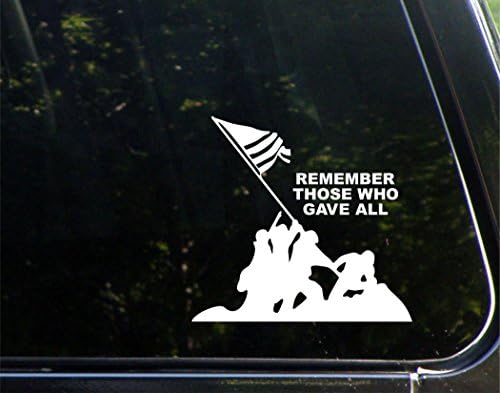 Запомнете ги оние што ги дадоа сите - за автомобили Смешен автомобил Винил браник налепници за прозорец за налепници | Бело | 6 инч