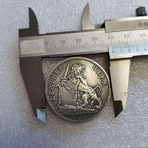 Avcity Antique занаети 1867 Швајцарија Странски сребрен долар комеморативни монети колекција на големо #1794