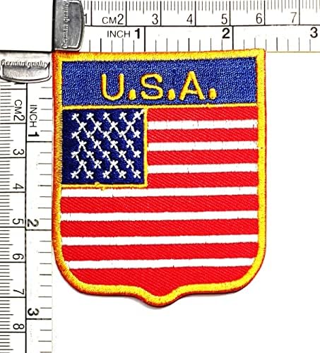 Кленплус 3 парчиња. 2. 6Х2, 3 ИНЧИ. Американско Знаме Печ Знаме Земја Национални Закрпи ЗА Сам Јакна Маица Фармерки Шапка Амблем