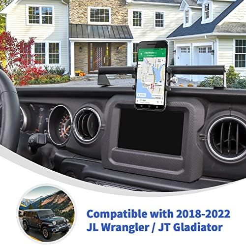 Linskip за 2018-2022 Jeep Wrangler JL JLU Телефонски држач за монтирање не'рѓосувачки челик Доволно исклучен додаток за опрема за патишта компатибилни