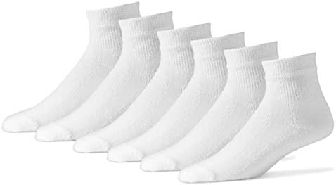 Избор за дијабетични чорапи со дијабетични чорапи за дијабетичари за жени 12 пакувања - бела - големина 9-11