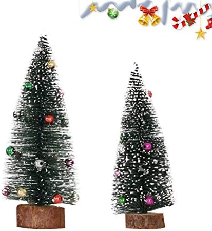 АБУФАН 2 ПАРЧИЊА Божиќни Украси Креативна Декорација На Работната Површина Шарени Борови Иглички Мини Украс За Новогодишна Елка Божиќна