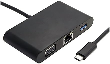 USB-C USB 3.1 Type-C до VGA USB OTG Gigabit Ethnernet Audio Femaleенски полнач адаптер за лаптоп
