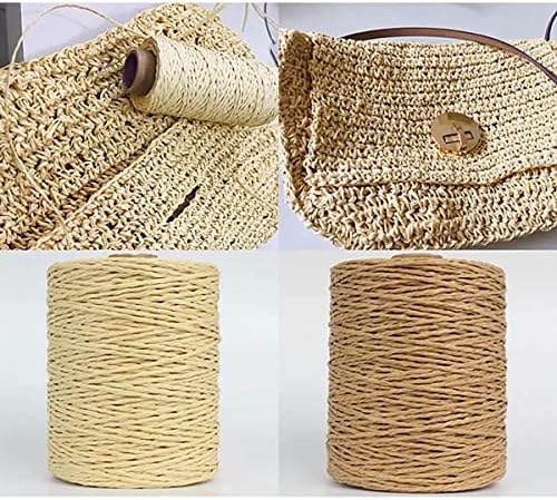 Queenbox 306 јарди Raffia хартија лента, занаетчиски ткаење подароци за пакување канап за канали за торбички за шап