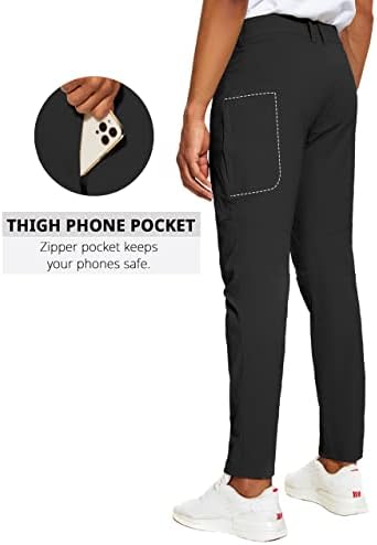 Puli Slim Fit Golf Pants Мажите се протегаат лесен обичен фустан водоотпорен брз сува работа деловни панталони со џебови