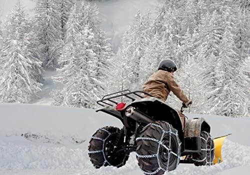 Продавницата РОП | Пар од 4 ланци на гуми за врски и затегнувачи за Honda ATV UTV одговара на гуми 26x13x10