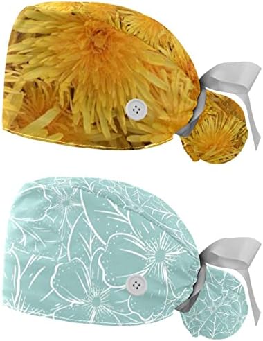 Работно капаче за цвеќиња Rodailycay со копче и џемпери, 2 пакувања за еднократна хируршка хирургија, држач за конска опашка, повеќе бои