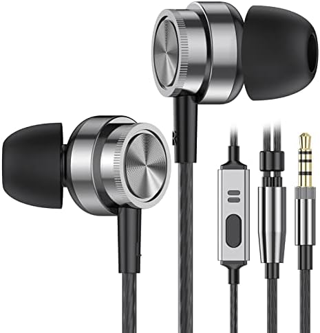 Yatloml жични ушни уши со микрофон, во слушалки за уво со тежок бас и изолација на бучава, високи слушалки за квалитет на звукот компатибилни