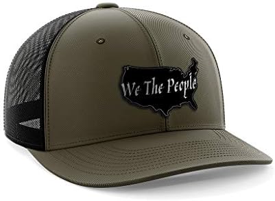 Ние луѓето во САД црна кожна лепенка капа