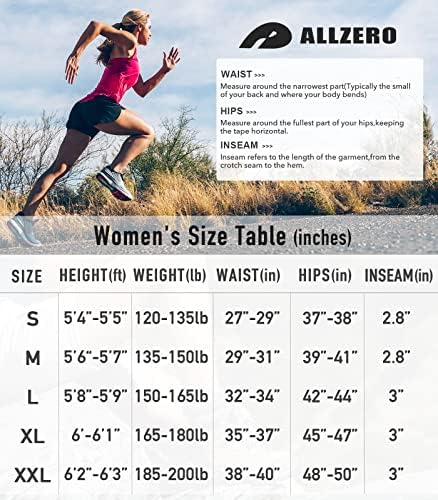 Allzeroенски женски трчање атлетски шорцеви 3 Брзи суви тренинзи за тренинзи со лесни спортски салата за спортски сали со лагер