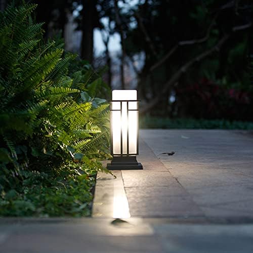 Yxbhlcy Минималистичка столб светло водоотпорна надворешна столб ламба надворешна боја изобилна стакло пост фенери Градина трева подна ламба за пејзаж за пејзаж во д