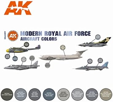 АКРИЛИКИ АКРИКИ 3ГЕН АИВИЦИ Постави AK11755 Модерни бои на авионите на Кралските воздухопловни сили поставени 3G