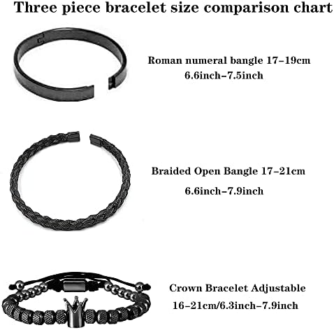 AIDUOMIRZER Луксузни Римски Кралската Круна Шарм машка нараквица Нерѓосувачки Челик Геометрија Пулсира Мажите Отворени Прилагодливи Нараквици Двојка Накит Подарок