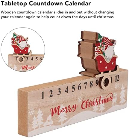 Календар за одбројување, Блок За Одбројување На Божиќната Работна Површина, Календар За Одбројување На Дрвени Маси За Украси На Домови