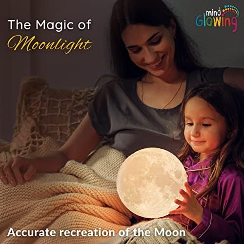Умот-блескав Месечината Светилка - 3д Месечината Ноќ Светлина За Деца Спална Соба - 16 БОЈА ПРЕДВОДЕНА Месечината Топката За Простор Декор-Магичен