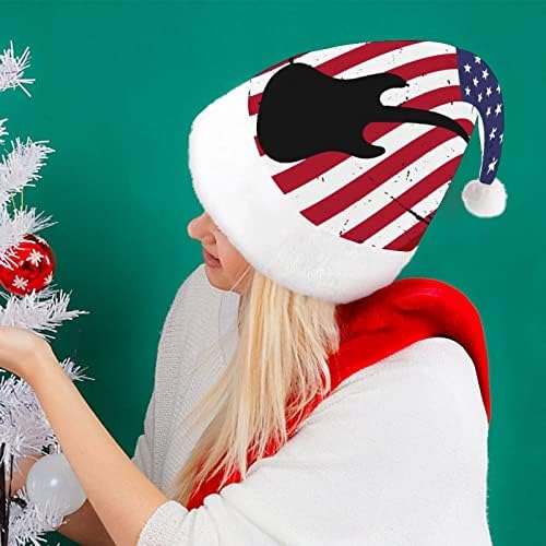 Гитара Американско Знаме Божиќни Капи Рефус Возрасни Капи Божиќна Капа За Празници Божиќни Забави