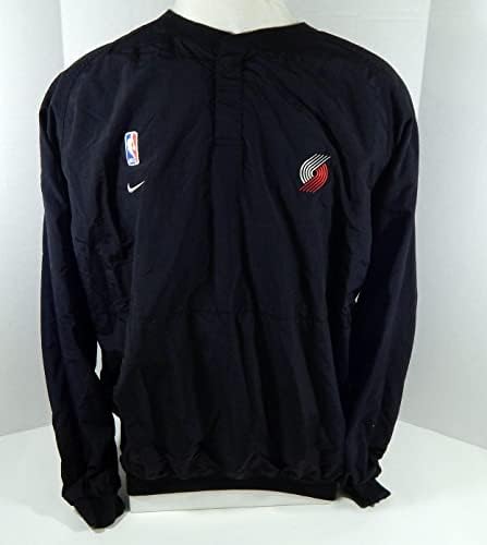 Играта на Портланд Трага Портланд Блејзерс издаде црна кошула за стрелање Pullover 2xl 3 - НБА игра Користена