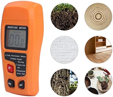 Висока точност 4 режими Детектор за влага од портокал, мерач на влага од дрво, детектор на дигитална влага за влага за лековити градежни материјали