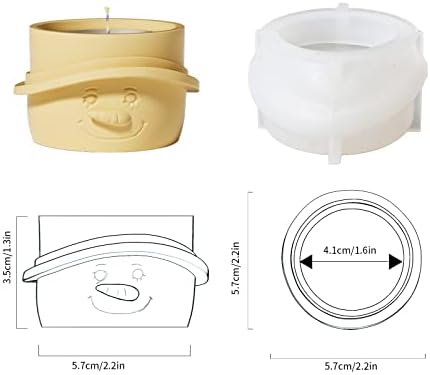 Боуан Никол Божиќна снежна светлина на свеќата за свеќи од свеќи од бетонски силиконски калапи за свеќници