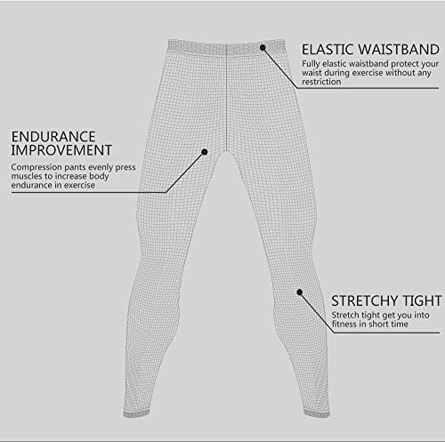 9м Менс Ултра мека термичка термичка долна облека за лепчиња за долна облека - панталони за компресија со руно наредени