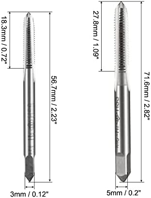 Metritr Mother Tap Set M4 x 0,7 mm и M6 x 1.0mm H2 со голема брзина челик HSS неконциран 3 флејти со нишки за прислушување DIY алатка 4pcs