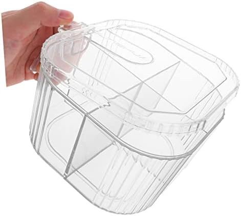 UPKOCH 1 Поставете кутија Транспарентни садови за сезонски кутии за храна чисти контејнери патувања за патеки Контејнер сол сад за зачинување за