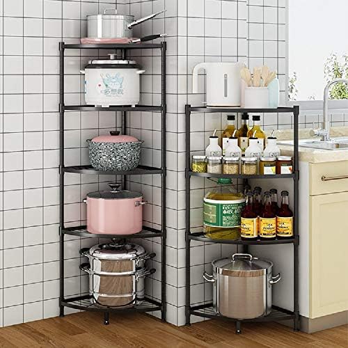 Конриса 5-нивоа агол полица за садови за кујнски уреди прилагодливи аголни полици на трпезари