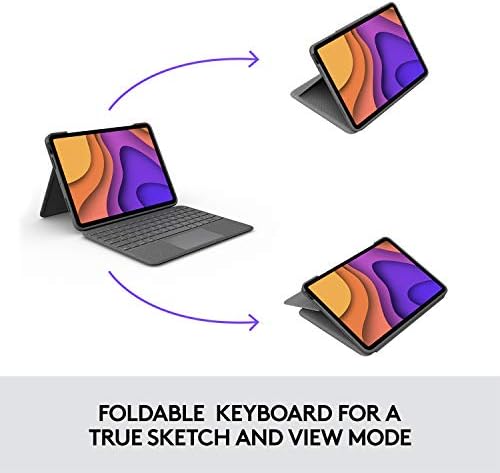 Логитех Фолио Допир Ipad Тастатура Случај Со Trackpad И Паметен Конектор за Ipad Воздух-Графит