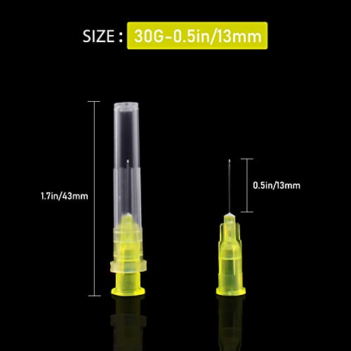 30ga 0,5 инчи/13mm Стерилни Игли За Еднократна Употреба,Поединечно Завиткани, Пакување од 100
