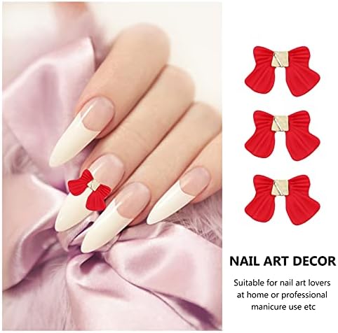 Kesyoo 10pcs 3d симпатични украси за нокти украси за лак за нокти за жени DIY, црно