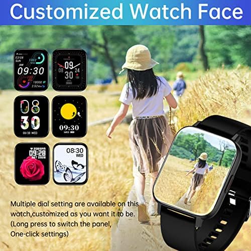 Smart Watch, 1,69 '' Фитнес часовник за екран на допир за мажи, одговори/направи паметен часовник за повик за телефони со Android и iOS,
