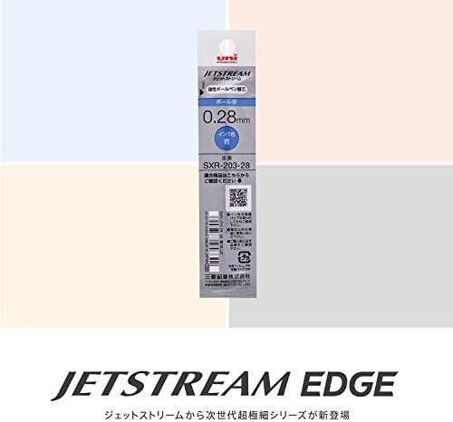 Mitsubishi Pencil JetStream Edge SXR20328.33 Refills на пенкало со топка, 0,28, сина, 10 парчиња