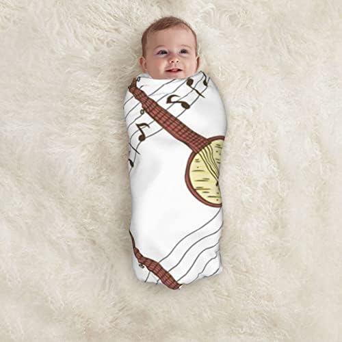 Waymay Banjo Pattern Baby Babytteебе кое прима ќебе за новороденче, шетач на расадник за покривање на расадници