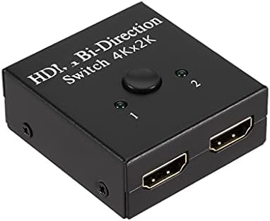 Houkai 4K 2 порта 1x2 / 2x1 компатибилен двонасочен сплитер на менувачот, поддршка на 4K 1080p 3D на HDTV