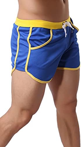 ГИЛА за вежбање со линиски мрежи за вежбање шорцеви за боди -билдинг атлетски ретро кратки шорцеви