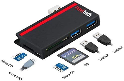 Navitech 2 во 1 лаптоп/таблет USB 3.0/2.0 HUB адаптер/микро USB влез со SD/Micro SD картички читач компатибилен со HP X2 10-P058NA 10.1