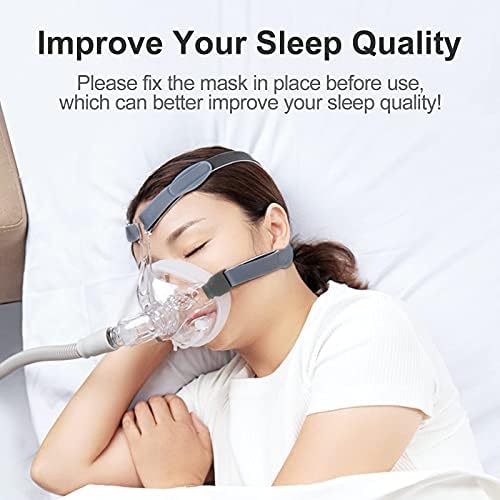 Резомф за замена на лентата за шамии CPAP лента за маска компатибилен со повеќето маски за апнеја на спиење на назални и целосни лакови, издржлив