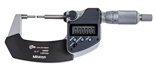 Mitutoyo 331-351-30 SPM-1 MX Spline Micrometer, IP65, 10 mm Spline, 0 -1 , 0.00005 /0.001 mm
