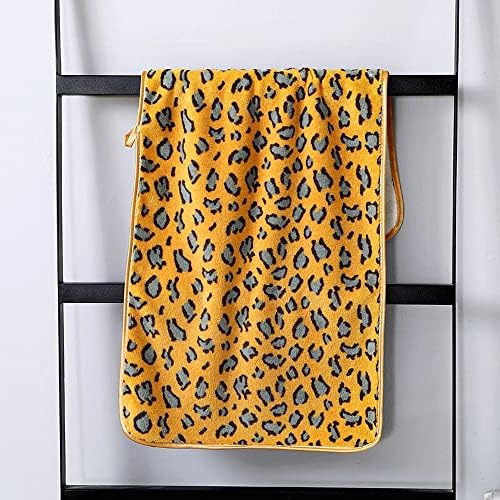 Cehsg леопард печати преклопна крпа за бања за возрасни кујнски сад за миење садови Абсорбента Брзо сушење на косата за коса